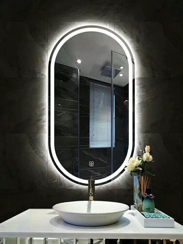 آینه دوسرگرد سندبلاست دار با سنسور تاچ